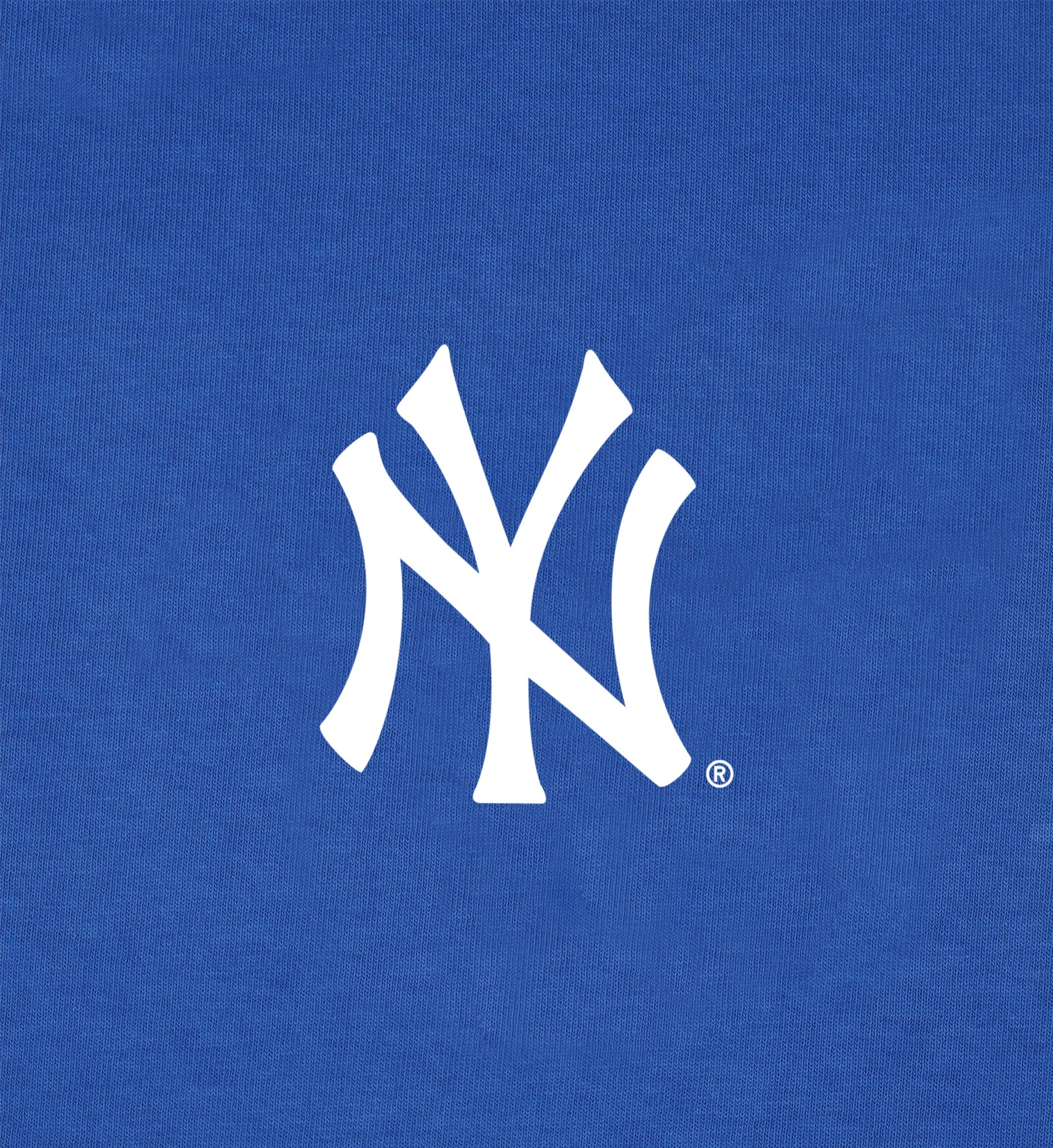 Yankees Serif Cropped Zip Hoodie - Team Blue/White