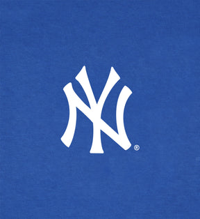 Yankees Serif Cropped Zip Hoodie - Team Blue/White