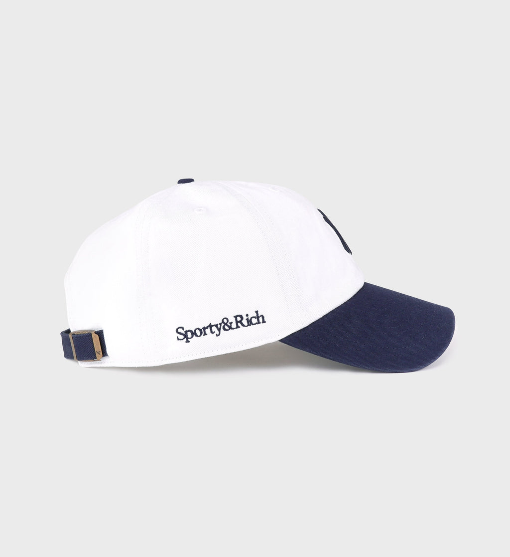 Yankees Serif Hat - White/Navy