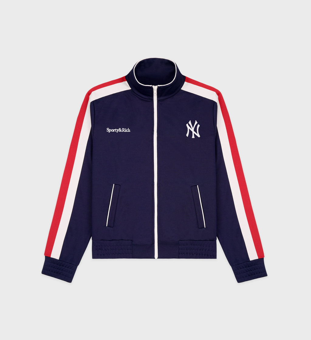 Yankees Serif Track Jacket - Navy/White/Red
