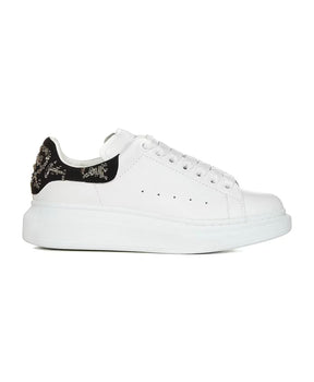 Oversized Leather Sneakers with Graffiti Detail