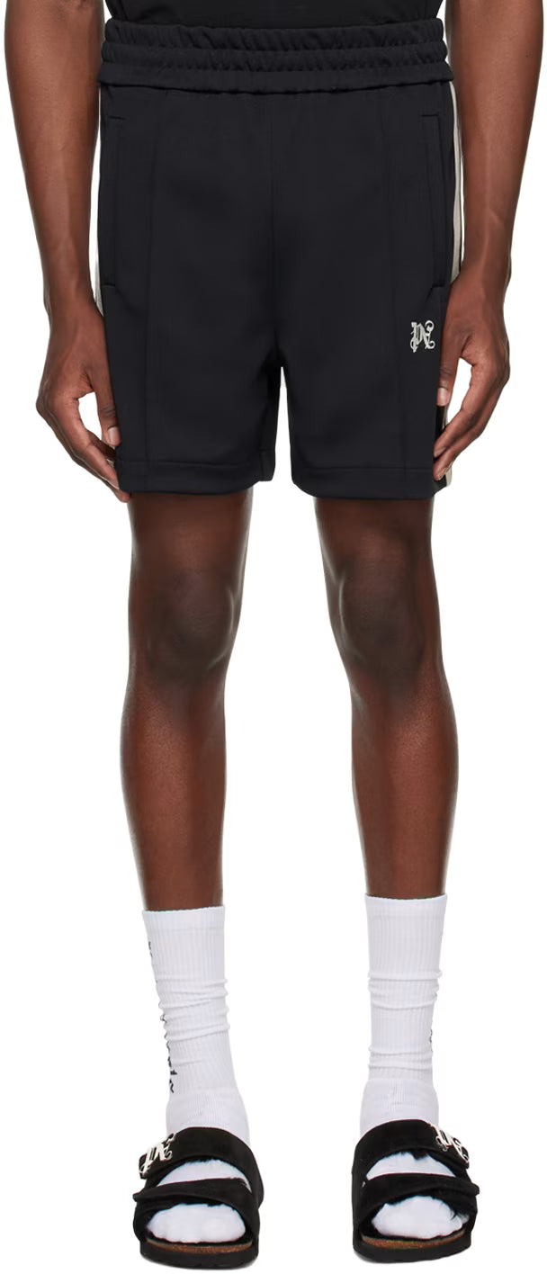 Black Monogram Shorts