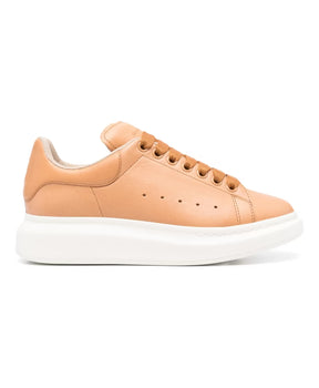 Brown Leather Skull Sneakers