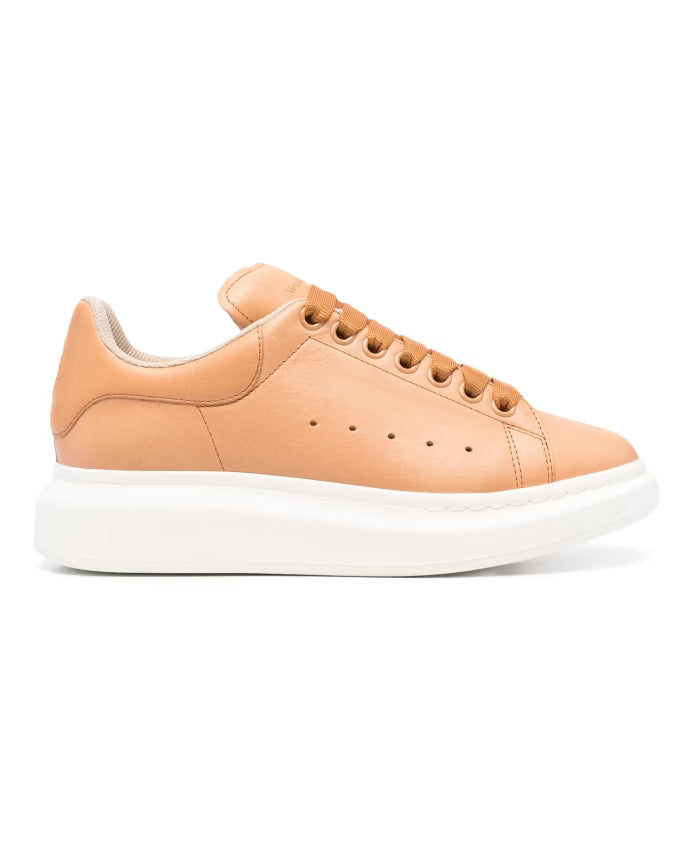 Brown Leather Skull Sneakers