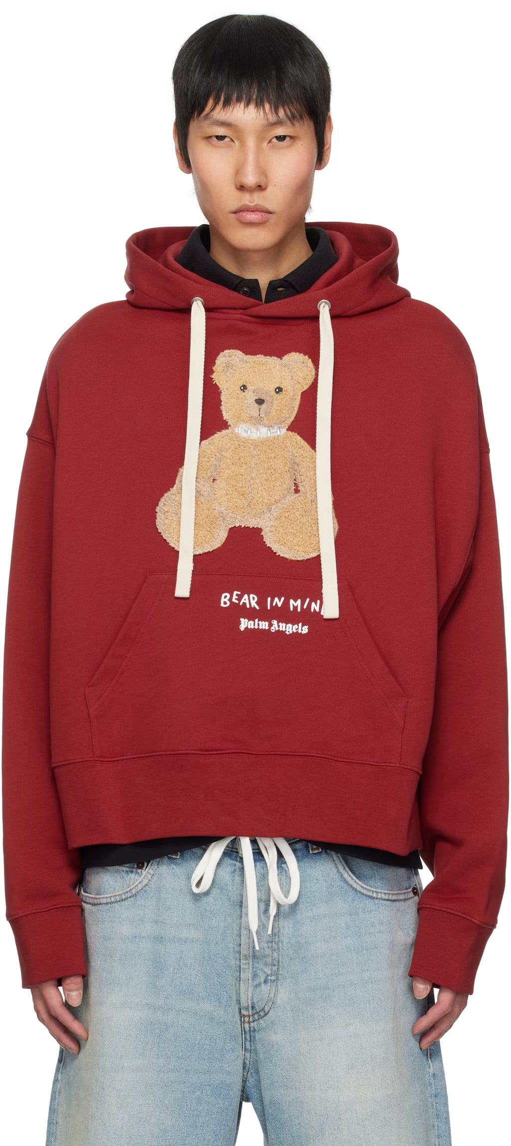 Red 'Bear in Mind' Hoodie