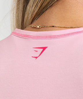 Gymshark Your Plate or Mine Baby Tee - Dolly Pink