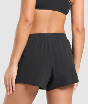 Gymshark Your Plate or Mine Cotton Shorts - Black