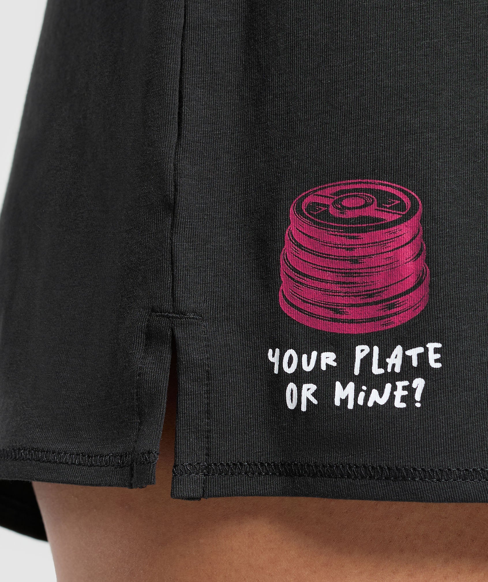 Gymshark Your Plate or Mine Cotton Shorts - Black