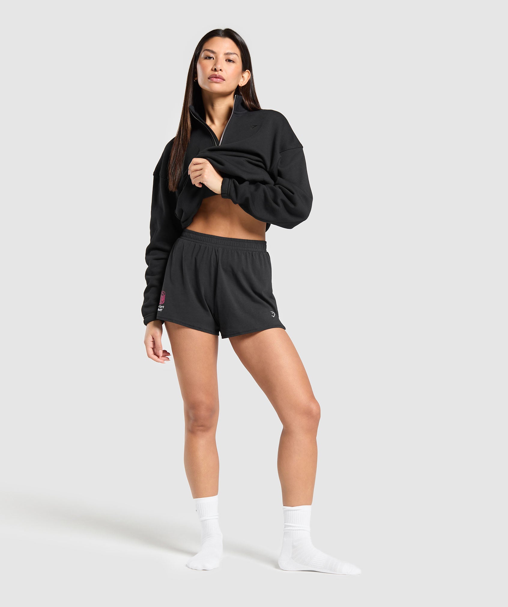 Gymshark Your Plate or Mine Cotton Shorts - Black
