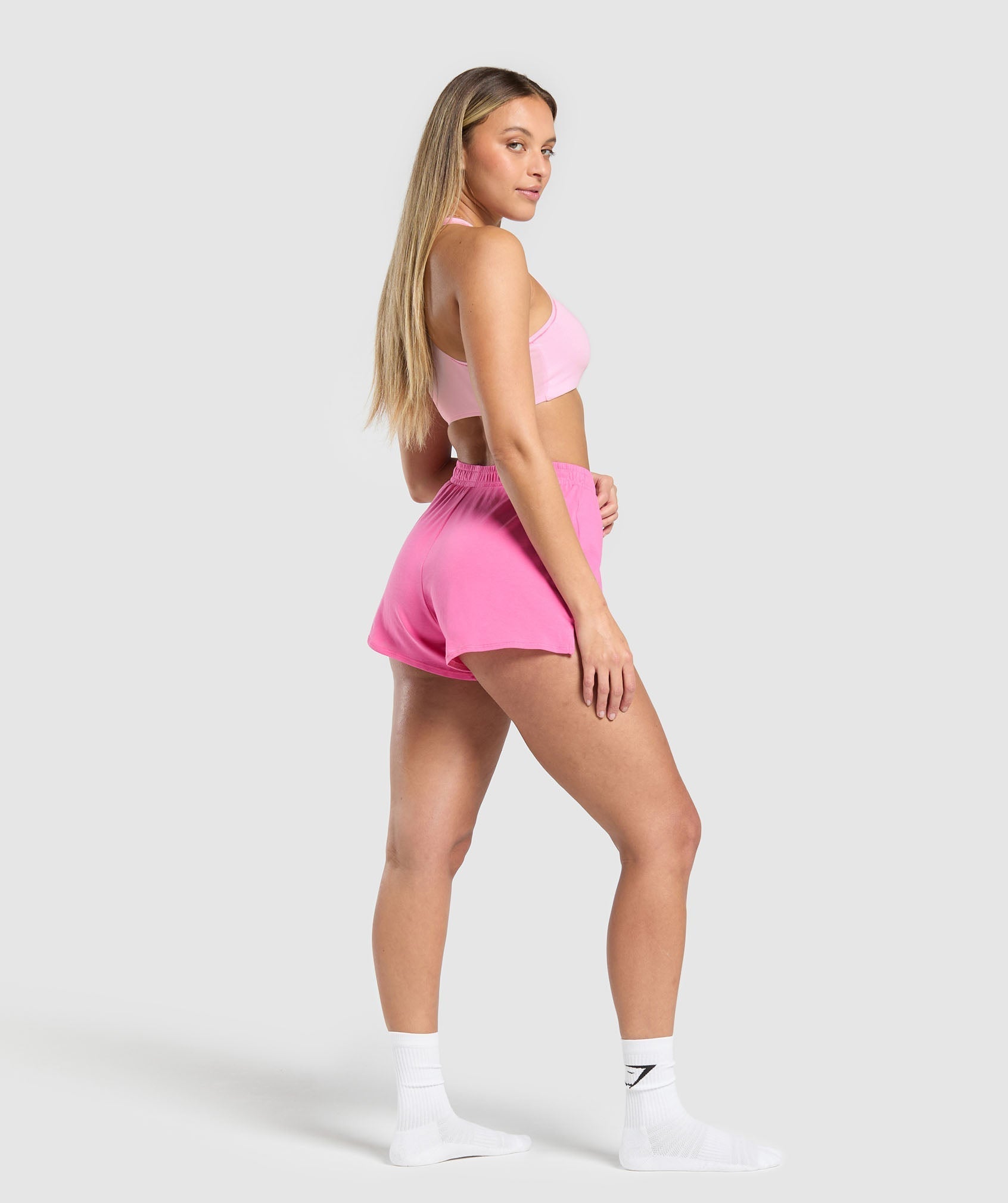 Gymshark Your Plate or Mine Cotton Shorts - Physical Pink