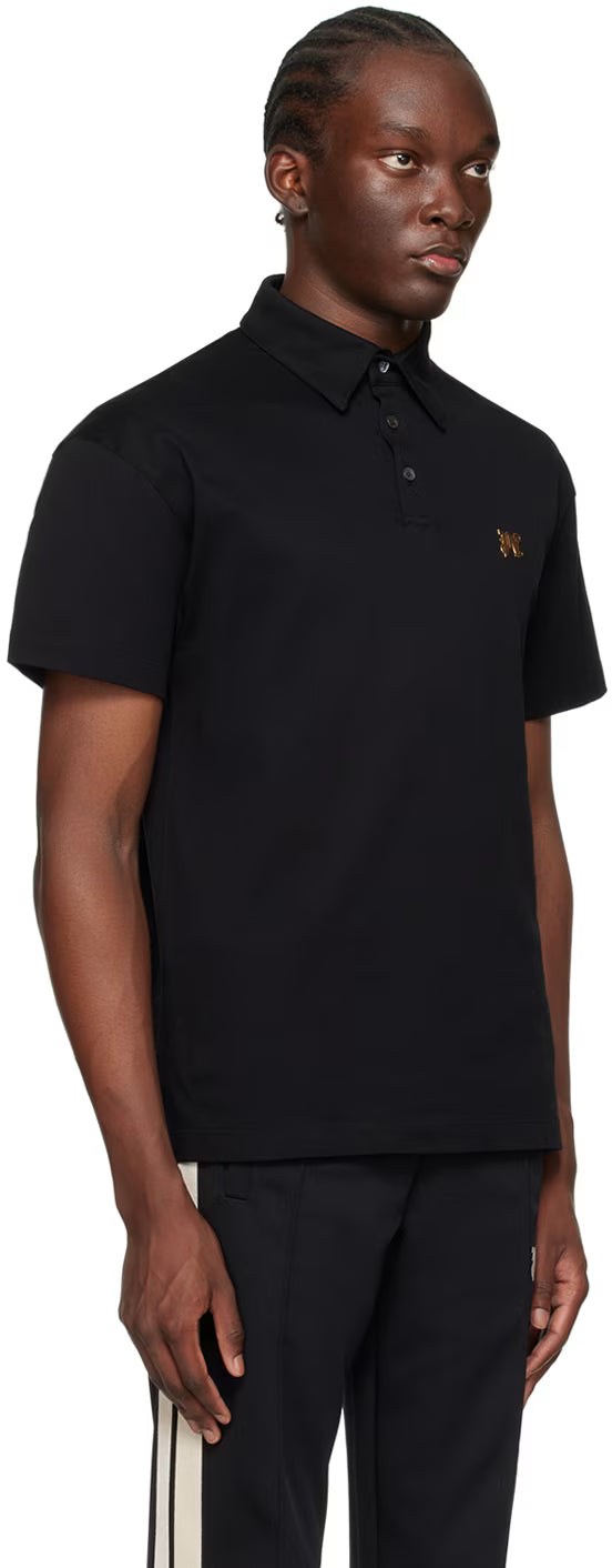 Black Monogram Pin Polo