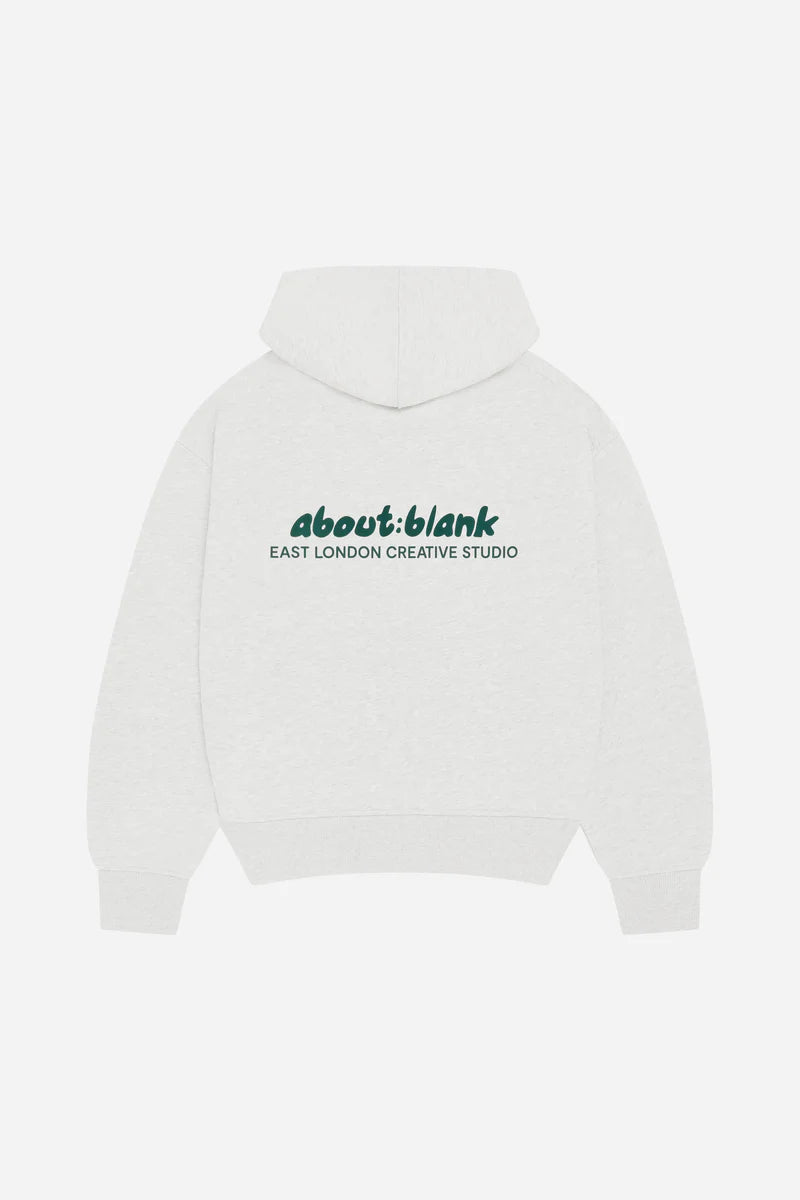 Zev zip hoodie - grey marl/epsom green