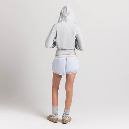 Cotton Jersey Zip Up Hoodie