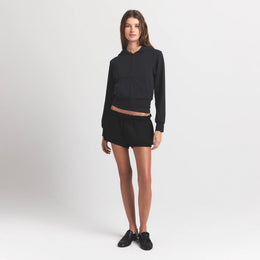 Cotton Jersey Zip Up Hoodie