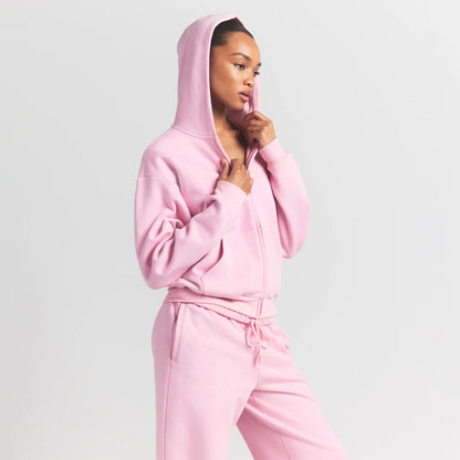 Cotton Fleece Classic Zip Up Hoodie