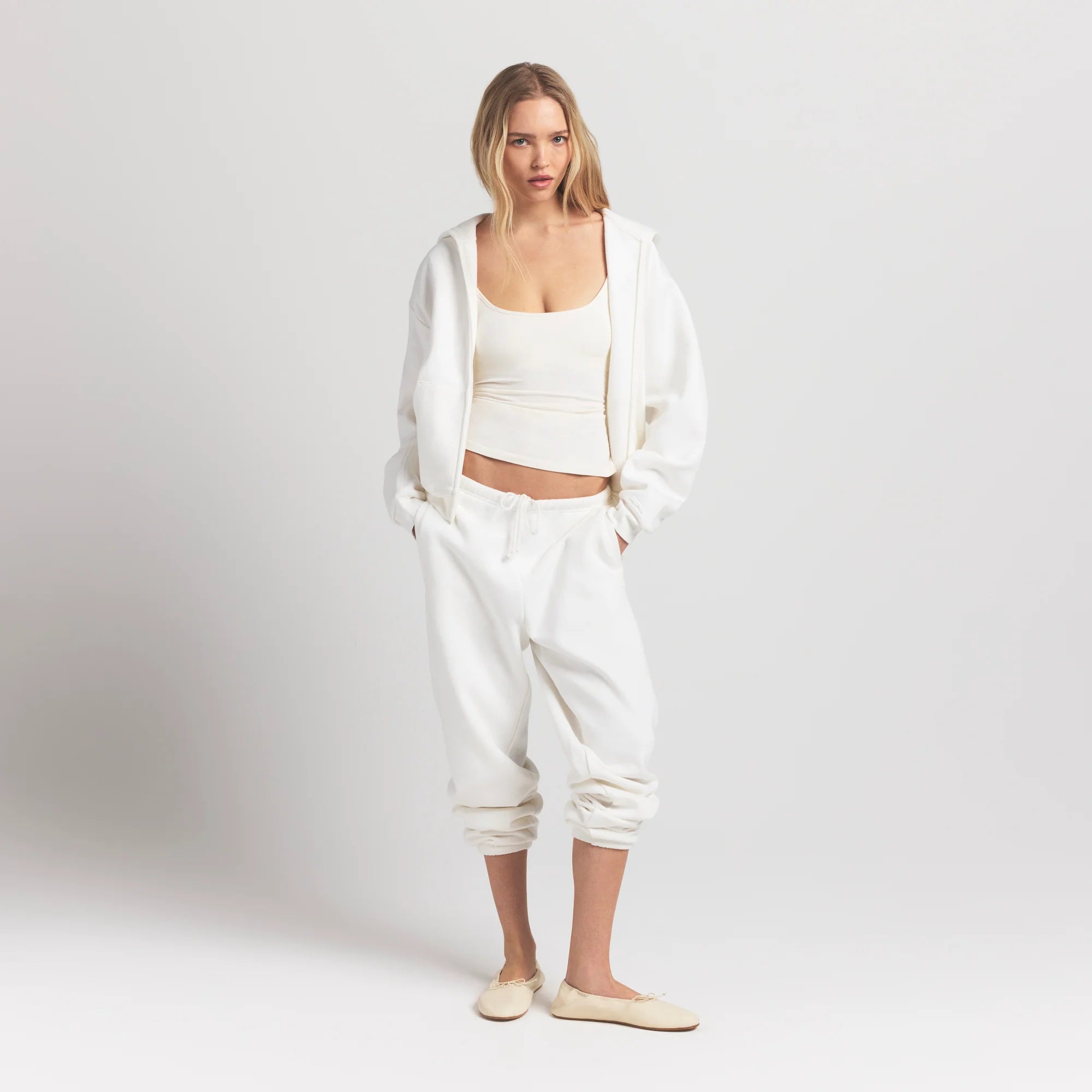 Cotton Fleece Classic Zip Up Hoodie