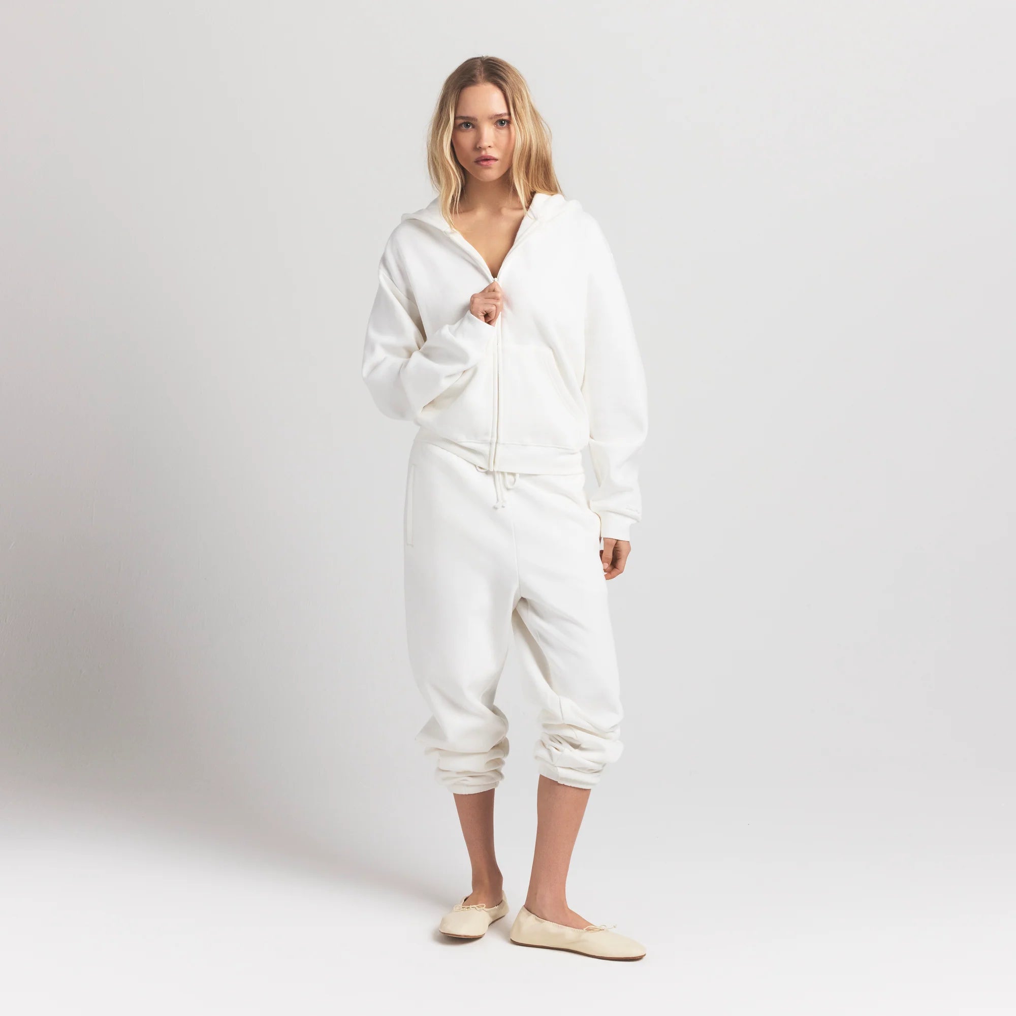 Cotton Fleece Classic Zip Up Hoodie