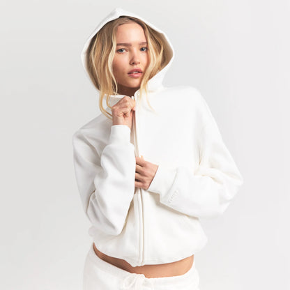 Cotton Fleece Classic Zip Up Hoodie
