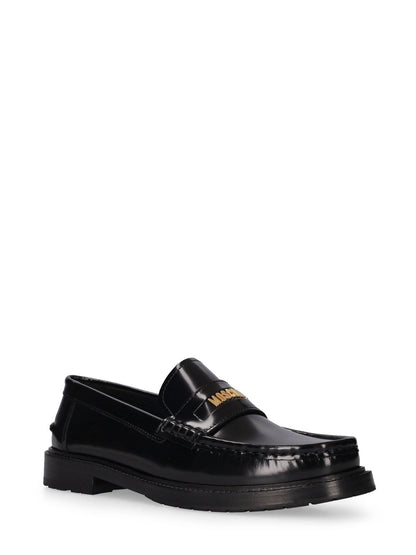 Moschino Moschino 25mm Moschino College leather loafers - Size: UK 6 Loafers | Shop From The Mirage