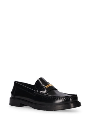 Moschino 25mm Moschino College leather loafers