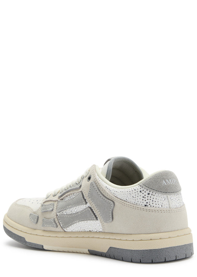 Amiri Women Skel crystal-embellished leather sneakers