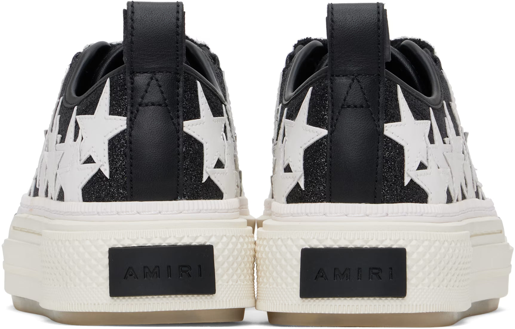 AMIRI Black Glitter Stars Court Low Sneakers