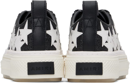 AMIRI Black Glitter Stars Court Low Sneakers