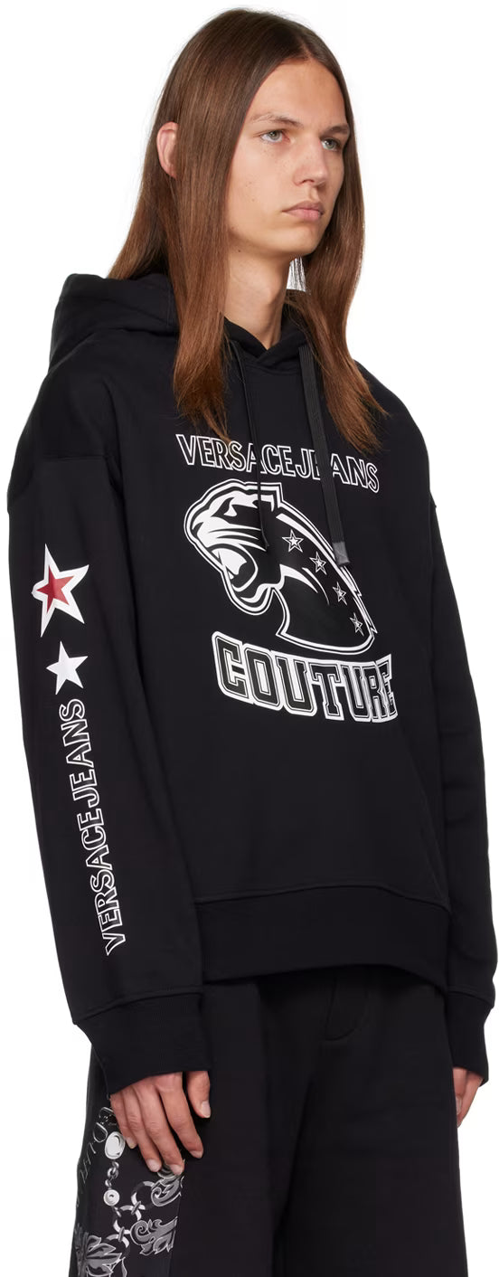 Black Printed Hoodie