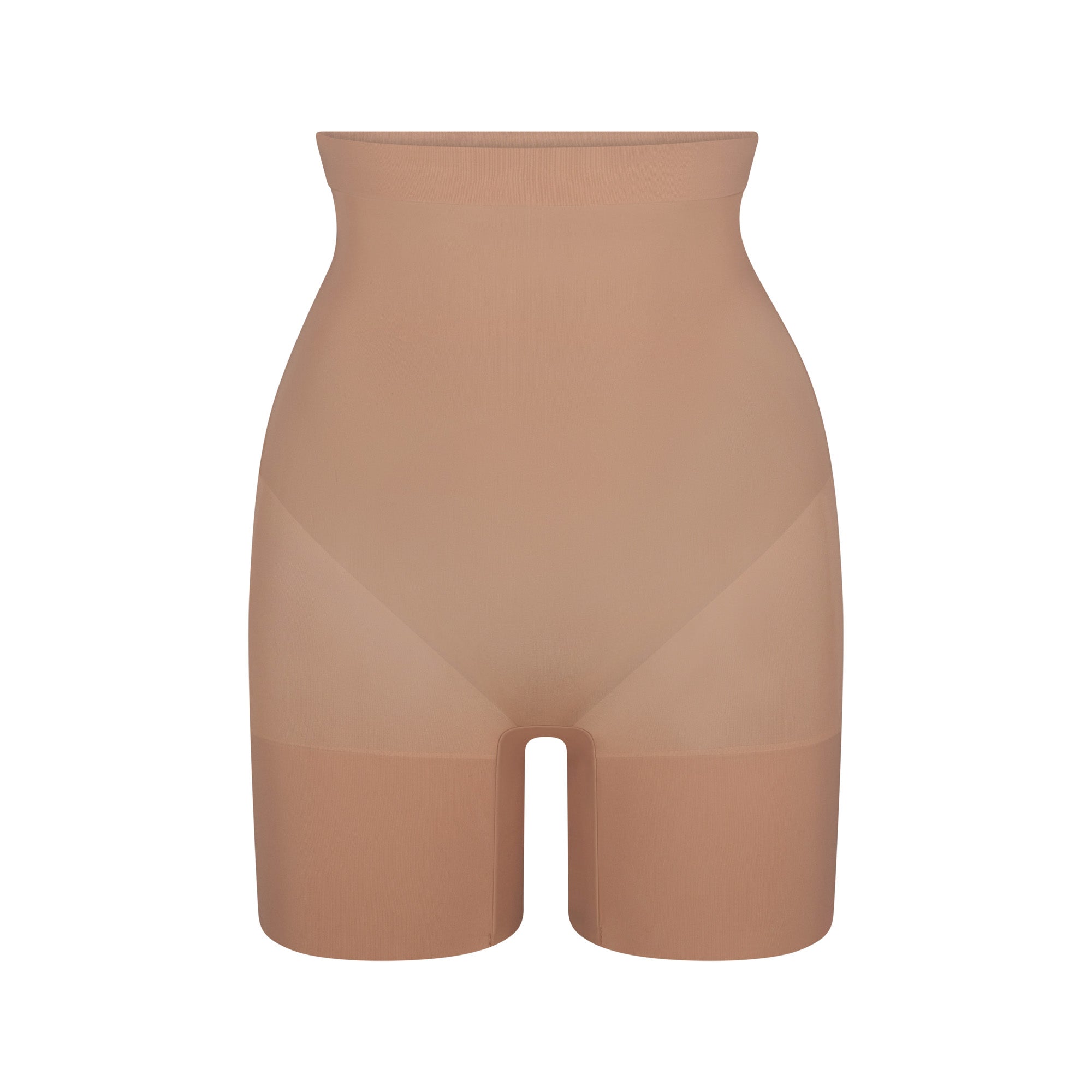 Sheer Seamless High-waisted Mid Thigh Short