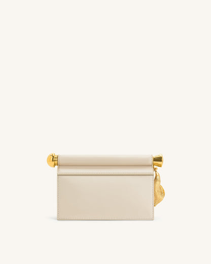 Holly Metal Pendant Embellished Clutch - Blue Denim