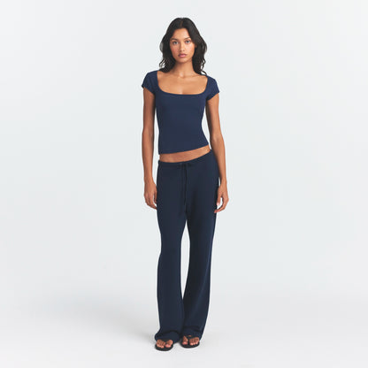 Cotton Jersey Scoop Neck T-shirt