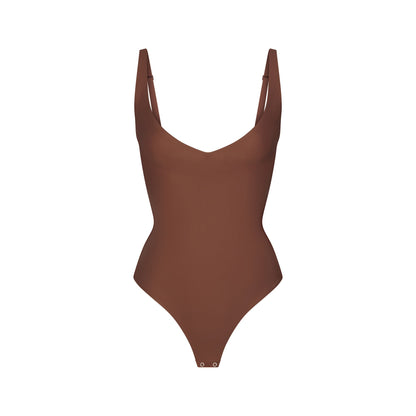 Skims Body Core Sculpt Plunge Thong Bodysuit