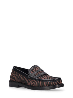 Moschino 25mm College Logo jacquard loafers