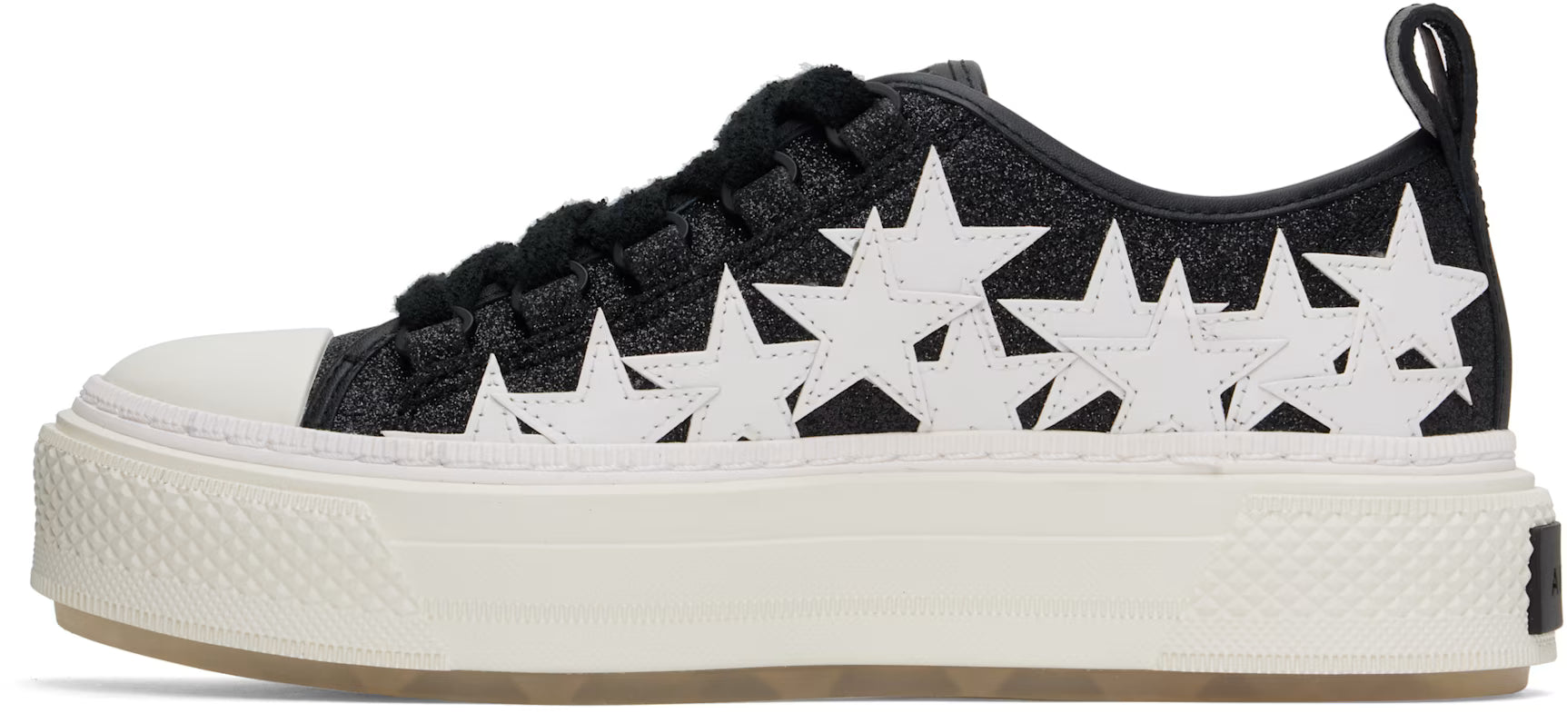 AMIRI Black Glitter Stars Court Low Sneakers