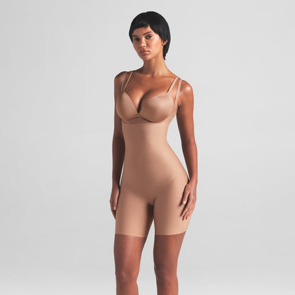 Skims Body Core Sculpt Open Bust Mid Thigh Bodysuit