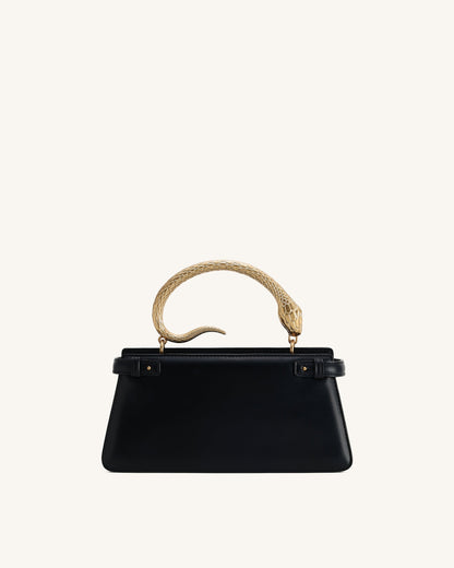 Elena Snake Handle Top Handle Bag - Matcha Green