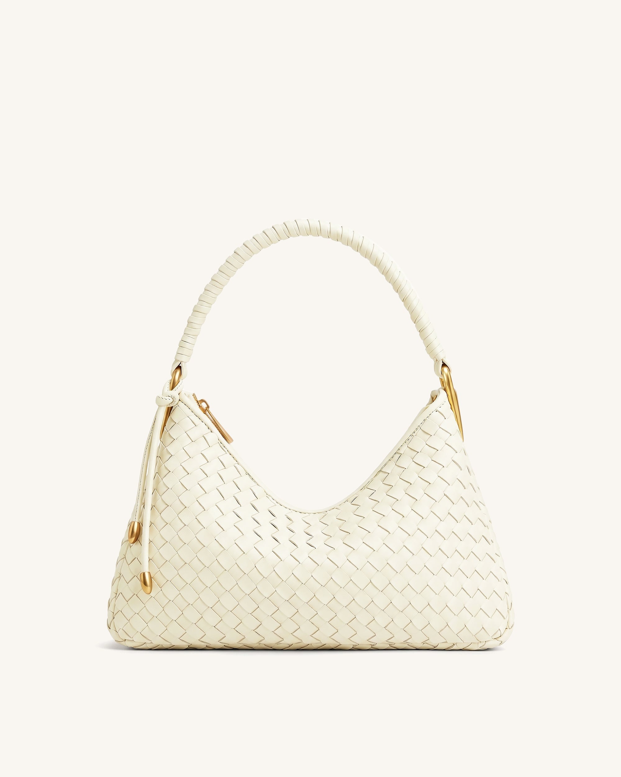 Lorena Woven Shoulder Bag - Black