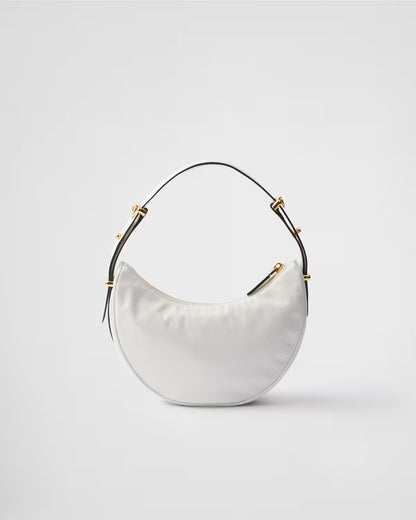 Prada Arqué naplak patent leather shoulder bag