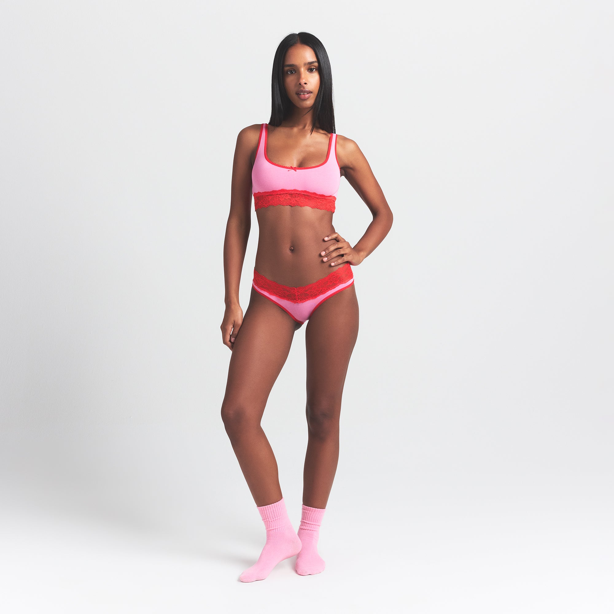 Lightweight Cotton Wide Lace Brief