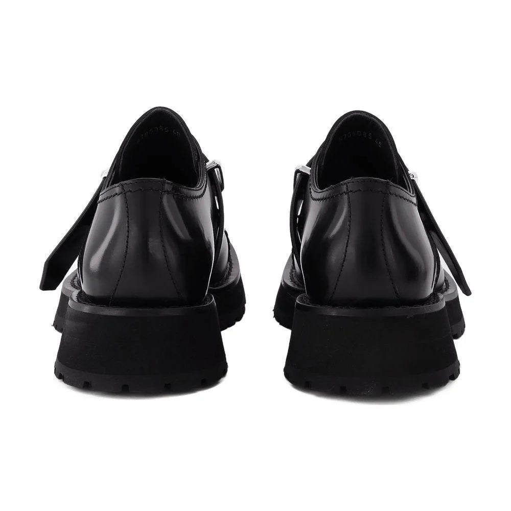 Alexander McQueen Men's Smooth Calfskin Loafers – Black/Silver