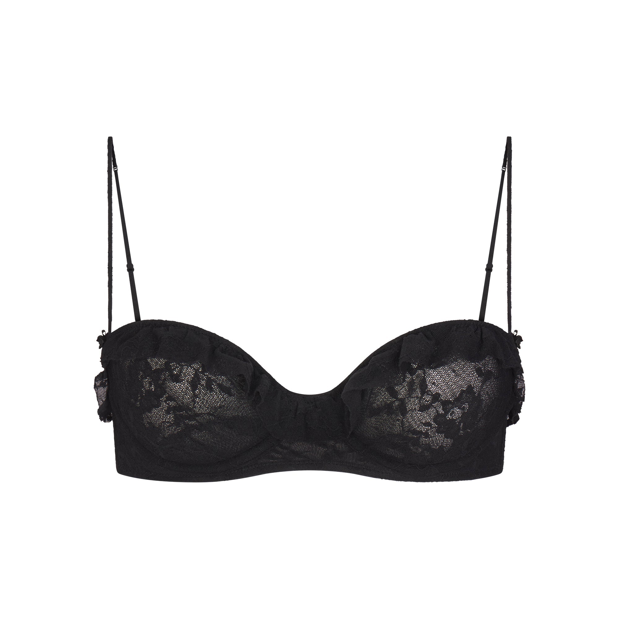 Stretch Lace Ruffle Unlined Bra