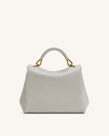 Lucia Classic Top Handle Bag - Coffee Brown