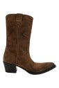 Prada Brown Suede Western Mid-Calf Boots