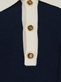 Valentino Blue Knitted Polo Shirt with Patch Pocket on the Chest in Cotton Man