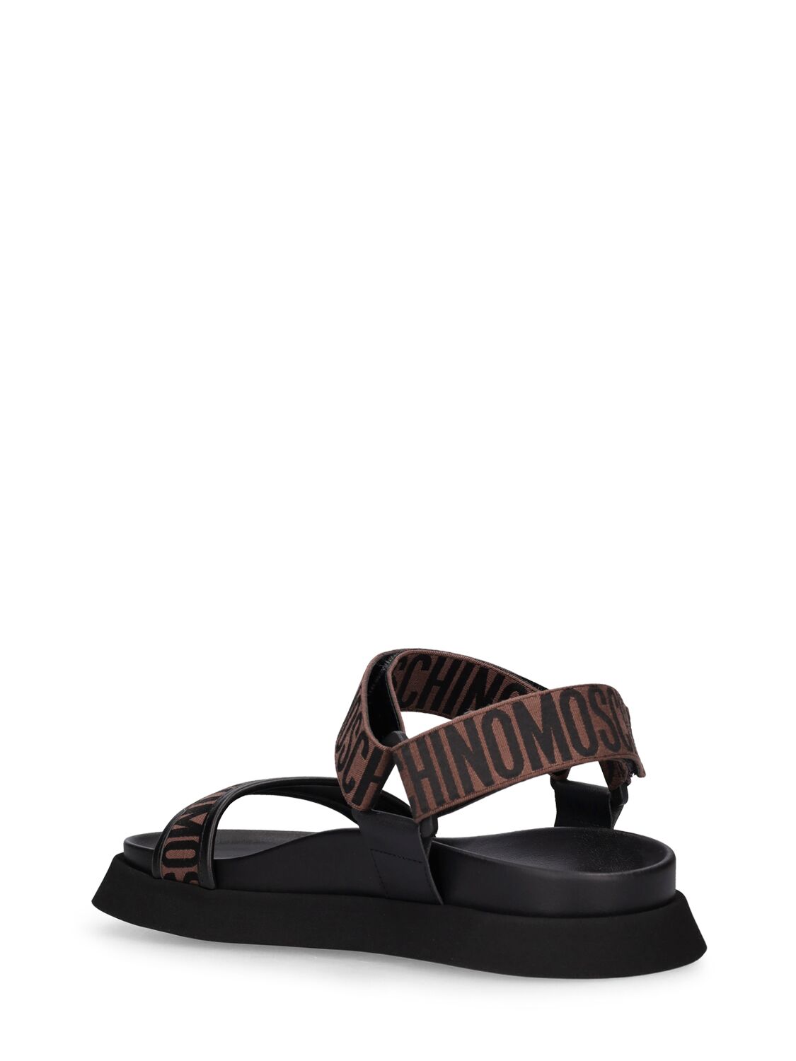 Moschino 40mm Logo jacquard flat sandals