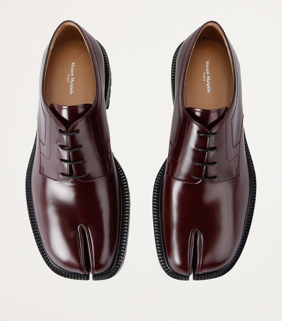 Maison Margiela Tabi Chunky Derby Shoes – Burgundy Leather