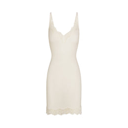 Rib Knit Lace Mini Dress