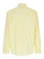 Jacquemus 'La Chemise Simon' Yellow Shirt with Classic Collar and All-Over Striped Motif in Cotton Man