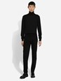 Dolce e gabbana Black Five-Pocket Jeans with Logo Patch on the Back in Cotton Man