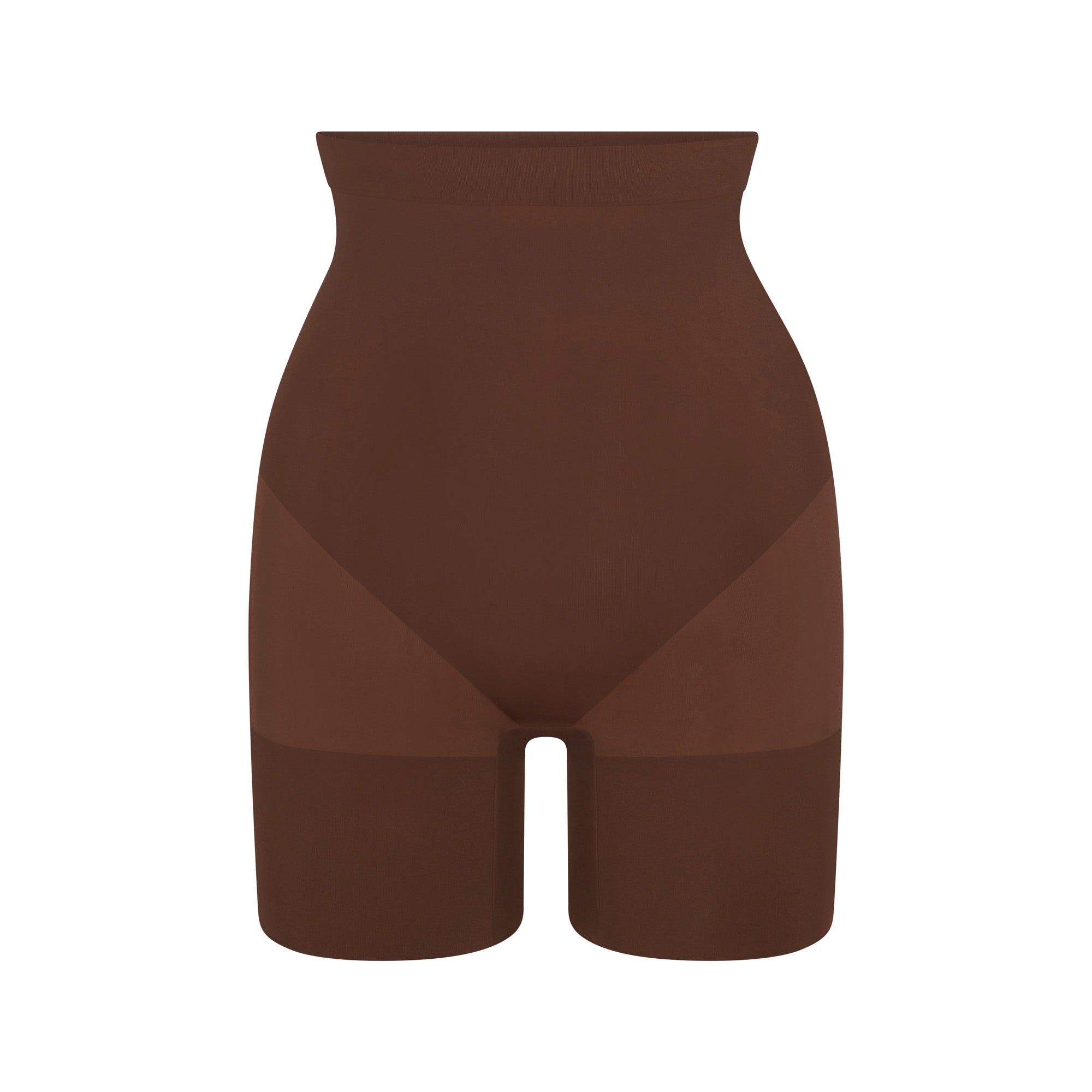Sheer Seamless High-waisted Mid Thigh Short